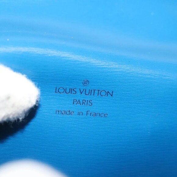 LOUIS VUITTON Epi Ceinture Tilsitt Pochette Pouch Blue M52605 LV Auth 139516 - Picture 12 of 16